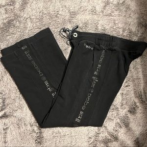 Black Bebe straight leg Sweatpants